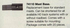 74110 Marklin HO Catenary -- Mast Base pkg(20)