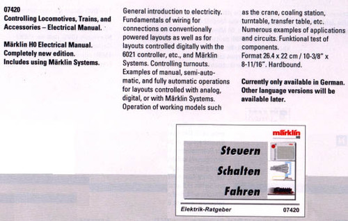 W441-7420  Book -- Control Electric Manual German Text
