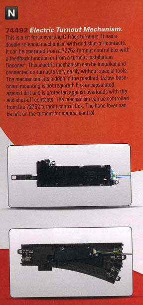 74492 My World C Track -- C Track Turnout (Switch) Motor