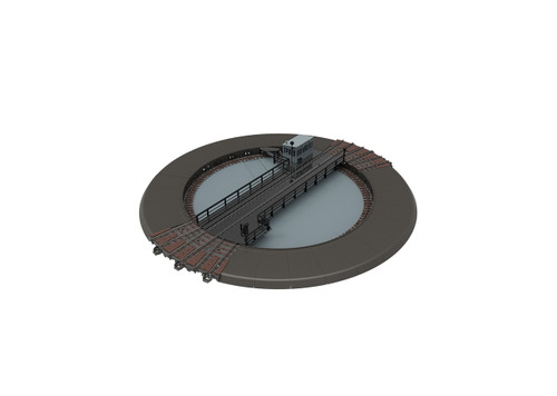 74861 74'9" Motorized Turntable for C-Track with Sound and Digital -- Assembled - Pit Diameter 10-15/16"  27.8cm, 12 Degree Track Angles