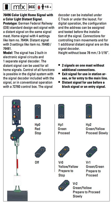 76496 Color Light Exit w/Distant Signal
