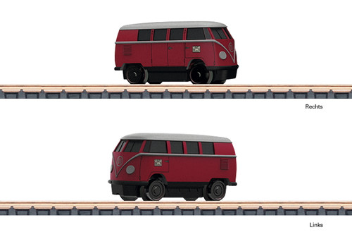 88025 Class KLV Volkswagen T1 Inspection Van - Standard DC -- German Federal Railroad DB (Era III, red, silver)