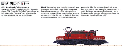 W441-88226  Class 1020 Electric - Standard DC -- Austrian Federal Railways OBB (Era V 1990s Valousek Scheme, Traffic Red, gra