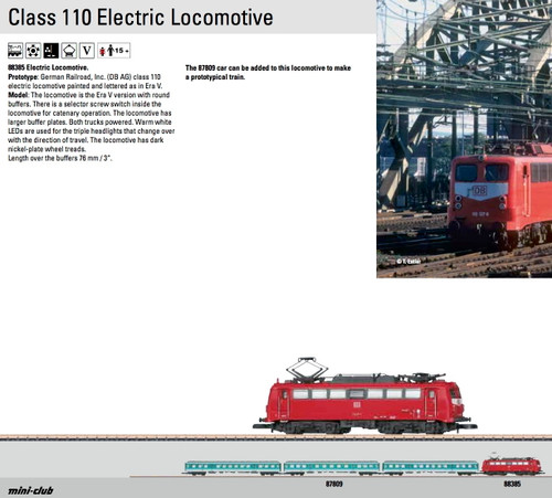 W441-88385  Class 110 Electric - Standard DC -- German Railroad DB AG (Era V, Traffic Red, gray)