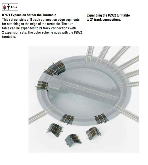89971 Turntable Expansion Set -- Expands #441-89982 to 24 Tracks