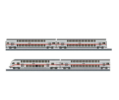 M43476  Wholesale Pricing!   2014 Qtr.2 2015 Qtr.1 IC Bi-Level 4-Car Set (Start Up) (EX) Category: H0 Car Sets (HO Scale)