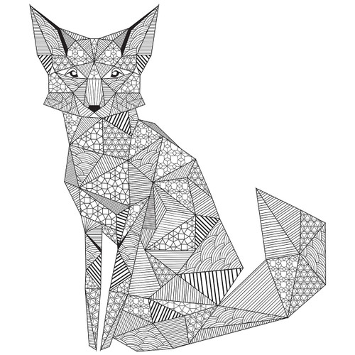 CL241 KaiserColour Coloring Poster 27"X19"-Geo Fox