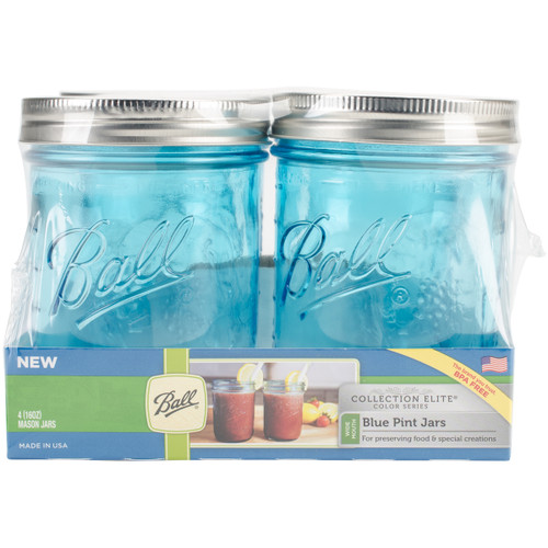 BALL CANNING JAR-PINT BLUE