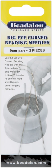 BIG EYE BEAD NEEDLES-CURVED