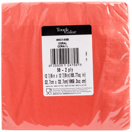 LUNCH NAPKINS 50/PKG-CORAL