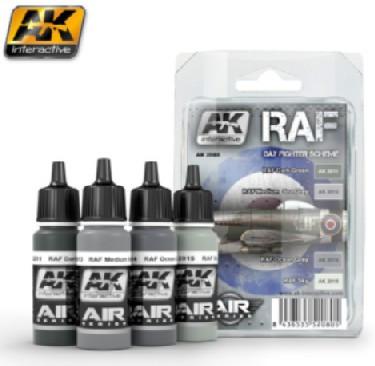 Air Series RAF Day Fighter Scheme Acrylic Paint Set 4 Colors 17ml air-series-raf-day-fighter-scheme-acrylic-paint-set-4-colors-17ml