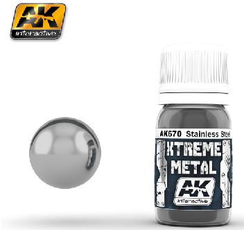 Xtreme Metal Stainless Steel Metallic Paint 30ml Bottle