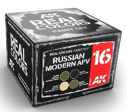 Real Colors: Russian Modern AFV Acrylic Lacquer Paint Set (4) 10ml Bottles
