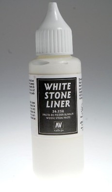 35ml Bottle White Stone Liner Texture Effect