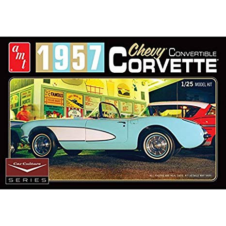 AMT1016  1957 Chevy Corvette Convertible Cindy Lewis; Aqua