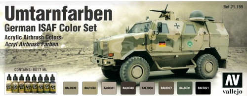 17ml Bottle German ISAF Model Air Paint Set (8 Colors)