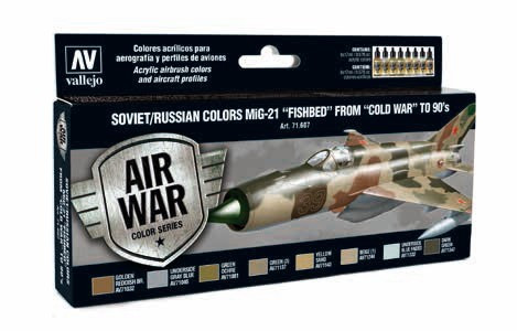 17ml Bottle Soviet/Russian Colors MiG21 Fishbed from Cold War to 90's Model Air