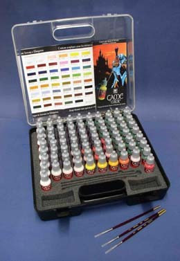 Game Color Paint Set in Plastic Storage Case (72 Colors & Brushes)