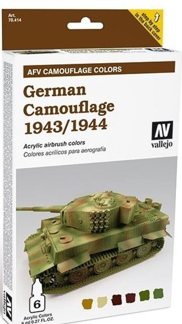 8ml Bottle German Camouflage 1943-44 AFV Paint Set (6 Colors)