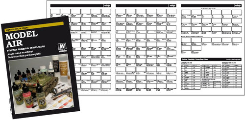 Hand Painted Color Chart: Model Air, Washes & Primers