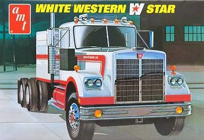 AMT-724  1/25 White Western Star Semi Tractor Cab w/Sleeper