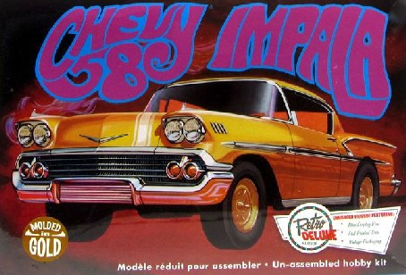 AMT-946  1/25 1958 Chevy Impala Car (Gold)