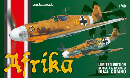 1/48 Bf109F4 & Bf109G2 Afrika Fighter Dual Combo (Ltd Edition Plastic Kit)