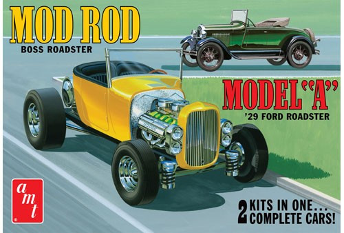 AMT-1002  1/25 1929 Ford Model A Roadster (2 Kits)