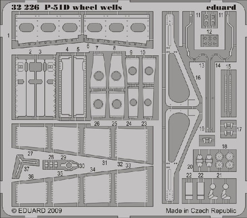 1/32 Aircraft- P51D Wheel Wells for TSM