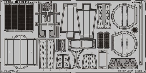 1/32 Aircraft- Bf109F4 Exterior for HSG