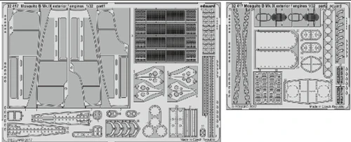 1/32 Aircraft- Mosquito B Mk IX Exterior & Engines for HKM