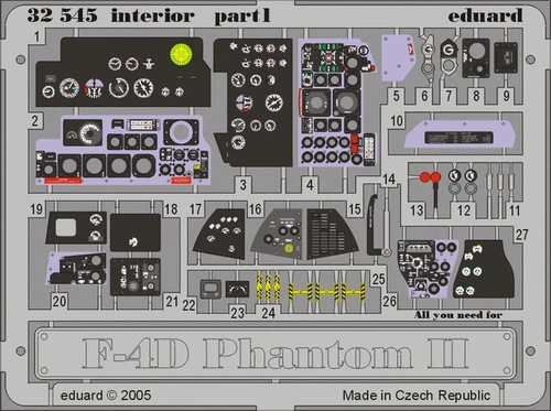 1/32 Aircraft- F4D Interior for TAM (Painted)