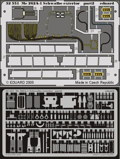 1/32 Aircraft- Me262A1 Exterior for TSM (Painted)