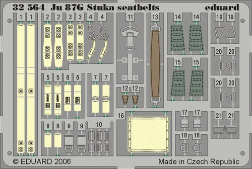 1/32 Aircraft- Seatbelts Ju87F Stuka for HSG (Painted)
