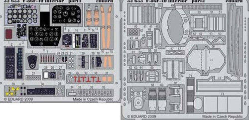 1/32 Aircraft- F86F40 Interior for KIN (Painted Self Adhesive) (D)