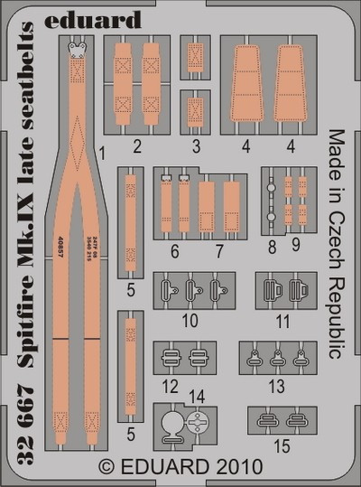 1/32 Aircraft- Seatbelts Spitfire Mk IX Late  for TAM (Painted)