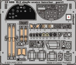 1/32 Aircraft- IL2 Single Seater Interior for HBO (Painted Self Adhesive) (D)