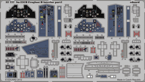 1/32 Aircraft- Su25UB Frogfoot B Interior for TSM (Painted Self Adhesive)