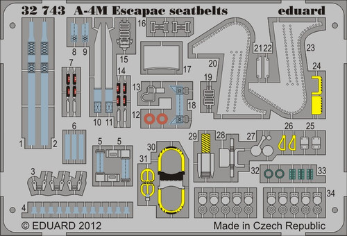 1/32 Aircraft- Seatbelts A4M for TSM (Painted)