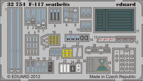 1/32 Aircraft- Seatbelts F117 for TSM (Painted)