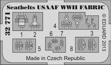 1/32 Aircraft- Seatbelts Fabric-Type USAAF WWII (Painted)