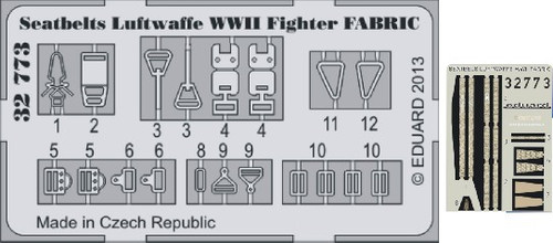 1/32 Aircraft- Seatbelts Fabric-Type Luftwaffe WWII (Painted)