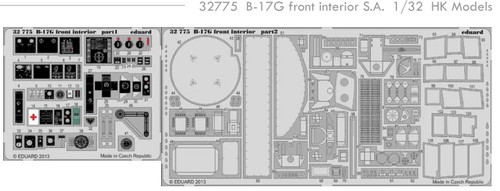 1/32 Aircraft- B17G Front Interior for HKM (Painted Self Adhesive)