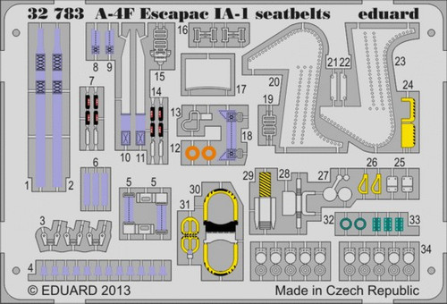 1/32 Aircraft- Seatbelts A4F Escapac IA1 for TSM (Painted)