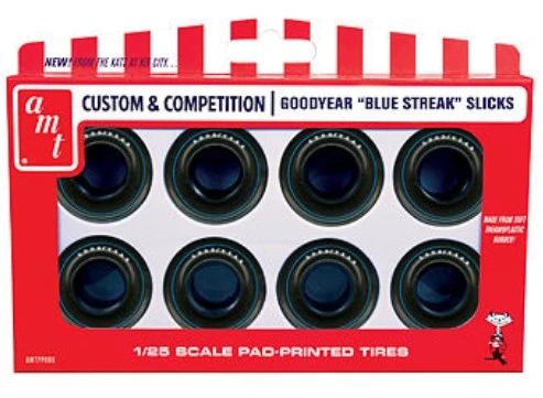 AMT-PP8  1/25 Drag Slicks Goodyear Blue Streak Tire Pack (8)