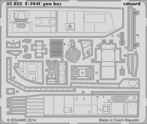 1/32 Aircraft- F104C Gun Bay for ITA (Painted)