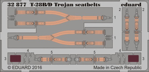 1/32 Aircraft- Seatbelts T28B/D Trojan for KTY (Painted)