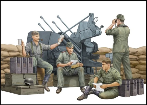 1/35 German Anti-Aircraft Gun Crew Figure Set (4)
