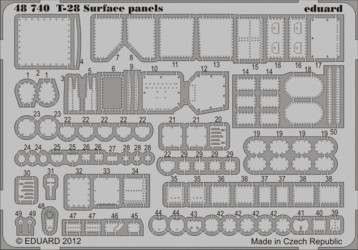1/48 Aircraft- T28 Surface Panels for ROD (Painted Self Adhesive)