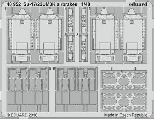 1/48 Aircraft- Su17/22UM3K Airbrakes for KTY